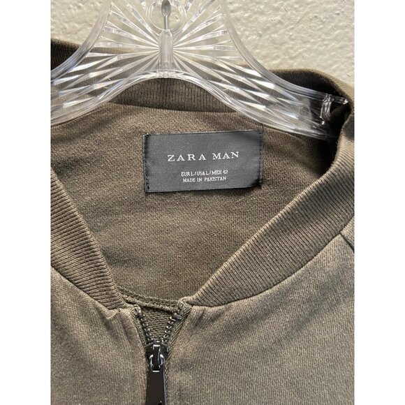 Zara Men Zip up sweatshirt Jacket size large - Picture 3 of 6